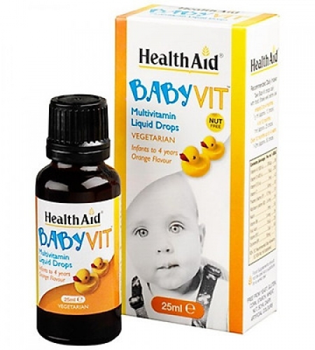 SIRO HEALTHAID BABYVIT® DROPS - HƯƠNG VỊ CAM (TỪ 0 ĐẾN 4 TUỔI)
